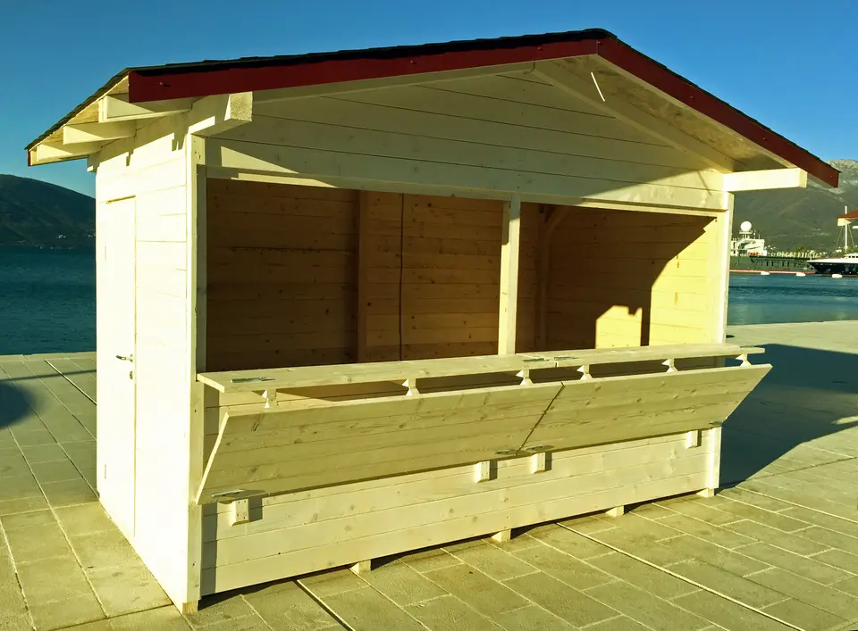Wooden kiosks