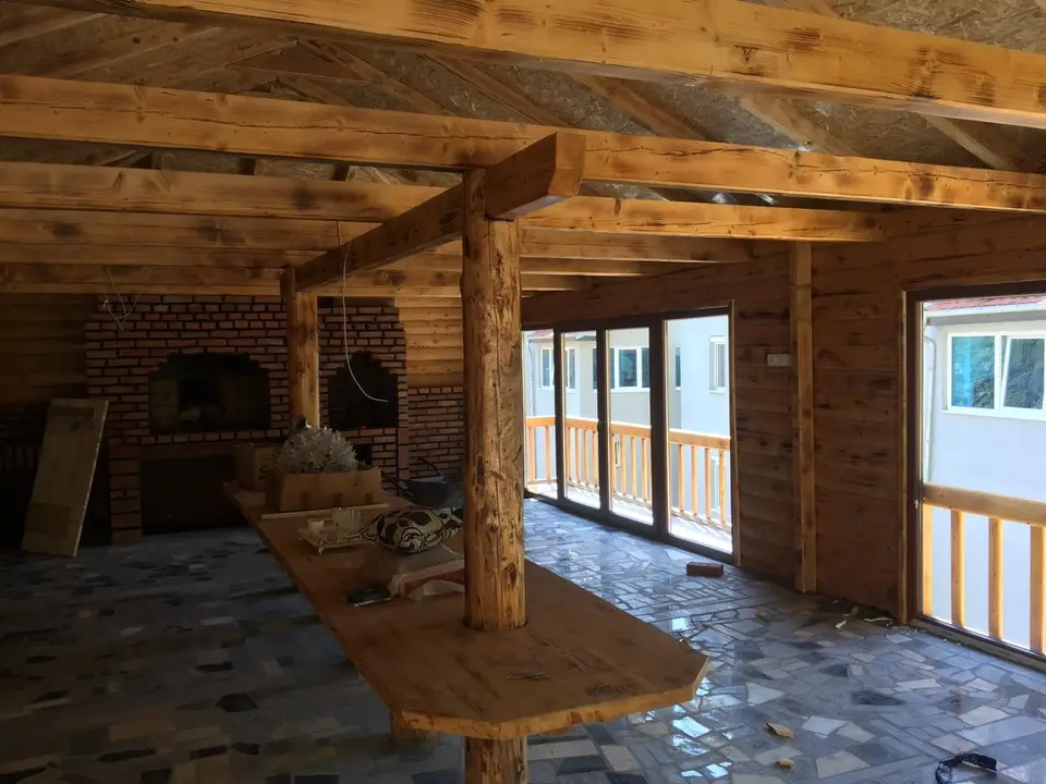 Restaurant interior with a bar