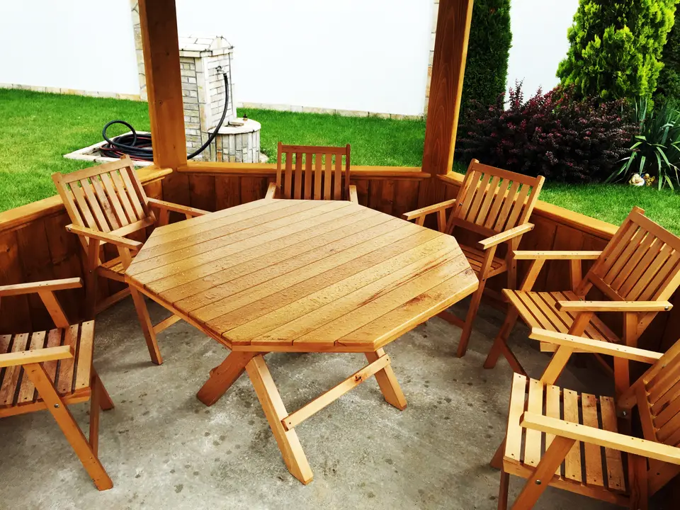 Gazebo with furniture